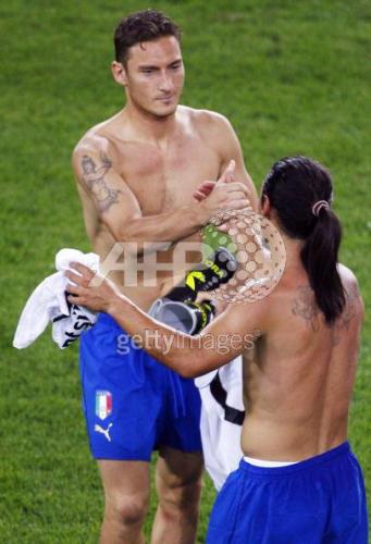 Francesco  totti avec Gattuso 